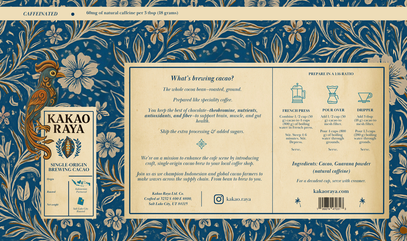 Caffeinated Brewing Cacao - 12oz